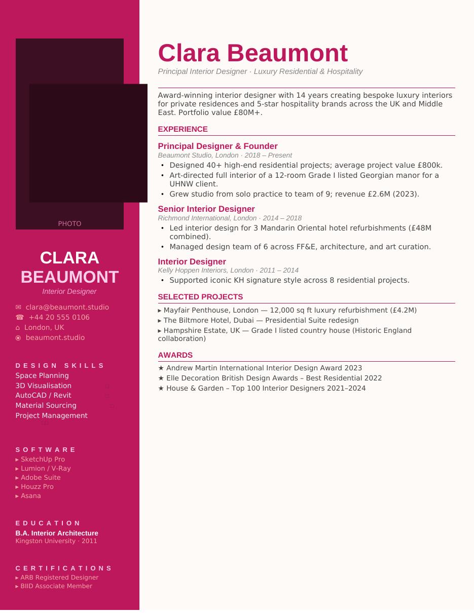Creative Elegant Designer CV template preview